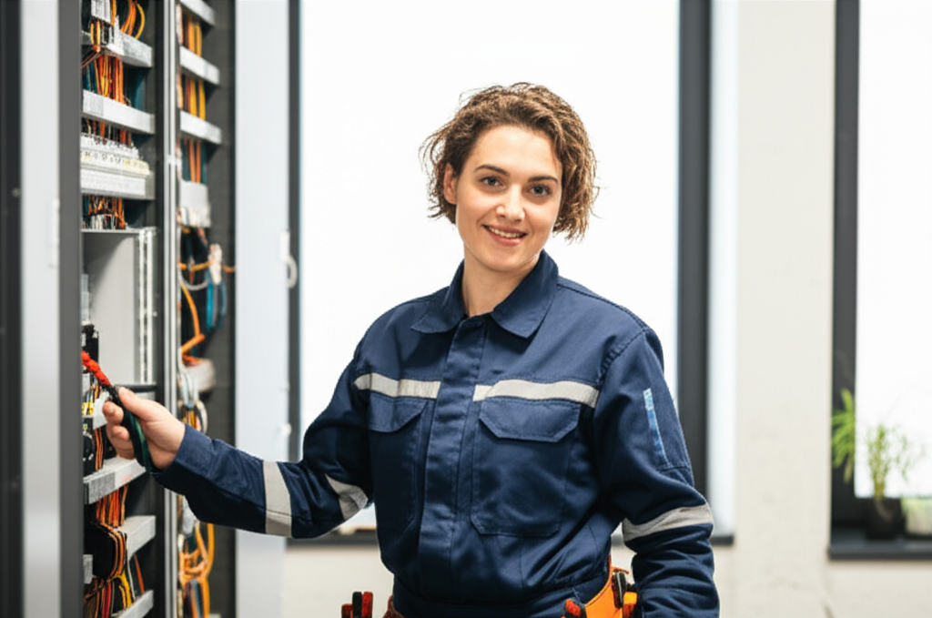 Marie Lefebvre, Électricienne